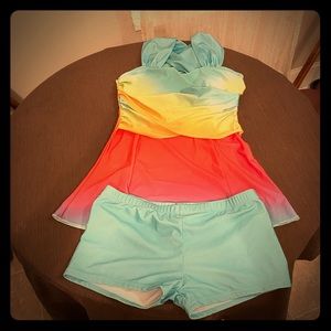 2 piece tankini bathing suit